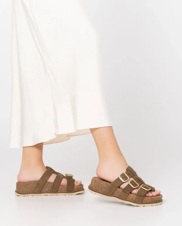 Yokono Platform Sandal OCA-004 Brown Discount