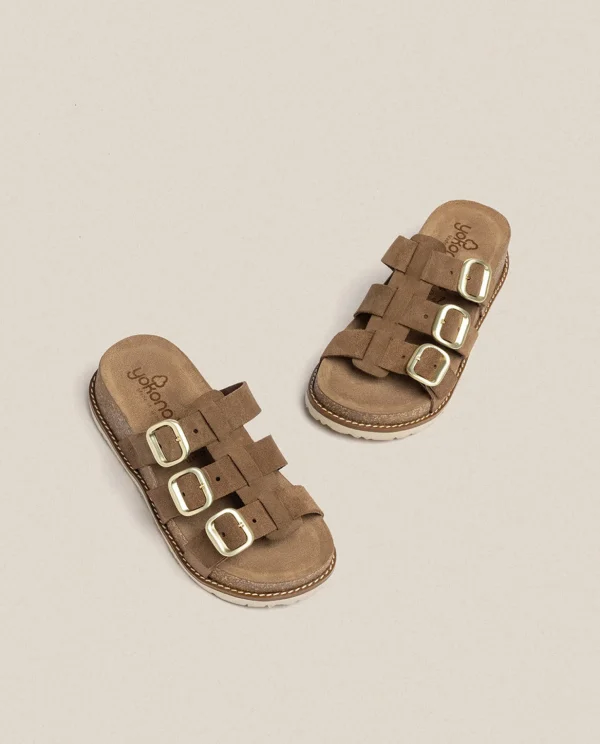 Yokono Platform Sandal OCA-004 Brown Discount