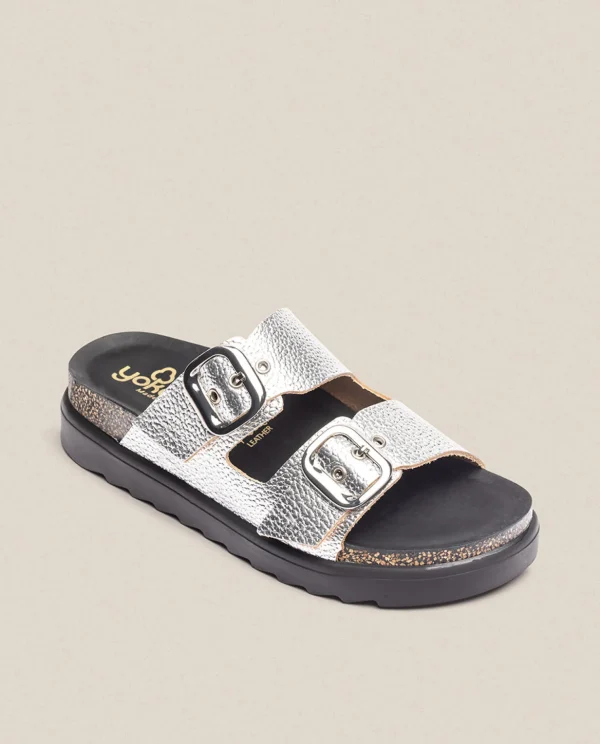 Yokono Sandalia De Plataforma Tunez 130 Plata Flash Sale