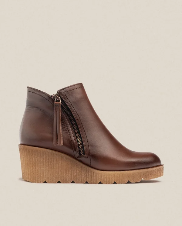 Yokono Wedge Ankle Boot MADONA-007 Brown Best