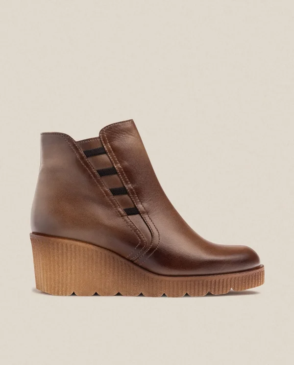 Yokono Wedge Ankle Boot MADONA-006 Brown Shop