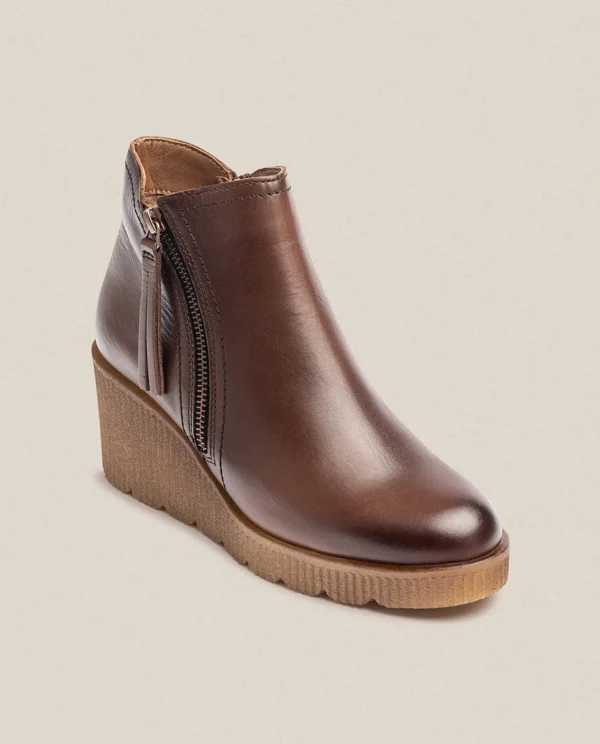 Yokono Wedge Ankle Boot MADONA-007 Brown Best