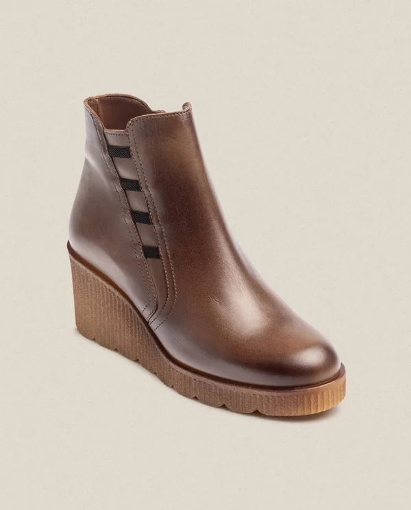 Yokono Wedge Ankle Boot MADONA-006 Brown Shop