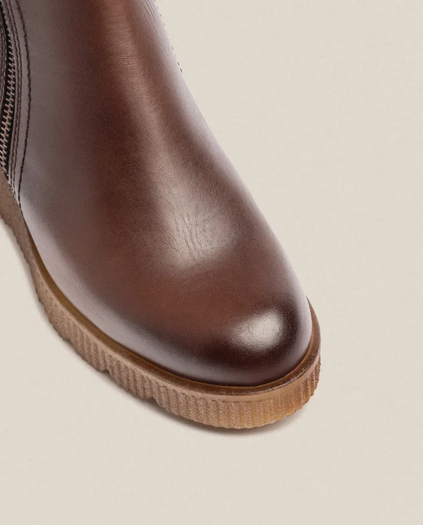 Yokono Wedge Ankle Boot MADONA-007 Brown Best