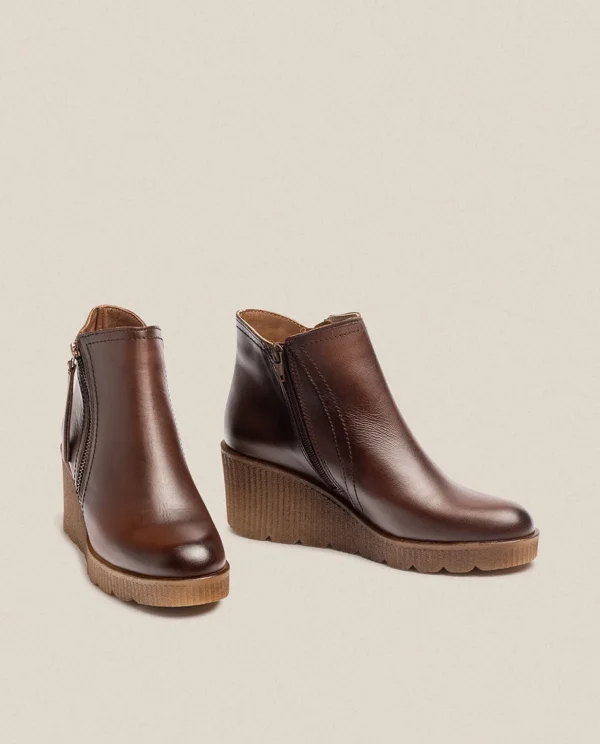 Yokono Wedge Ankle Boot MADONA-007 Brown Best