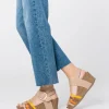 Yokono Wedge Sandal BARI 304 Beige Clearance