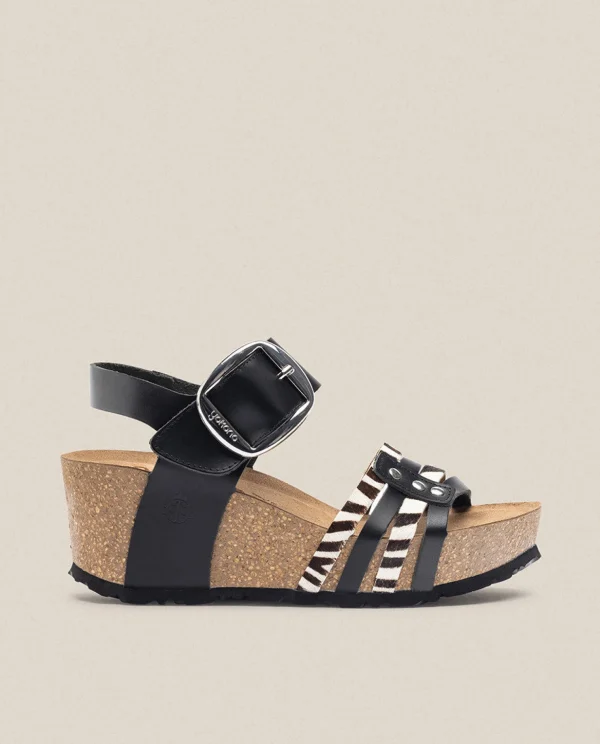 Yokono Wedge Sandal BARI 304 Black Store