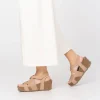 Yokono Wedge Sandal BARI-303 Beige Flash Sale