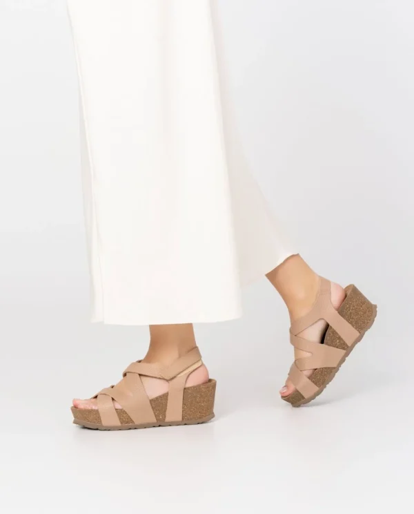 Yokono Wedge Sandal BARI-303 Beige Flash Sale