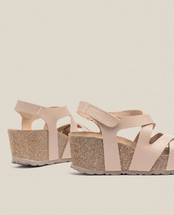 Yokono Wedge Sandal BARI-303 Beige Flash Sale