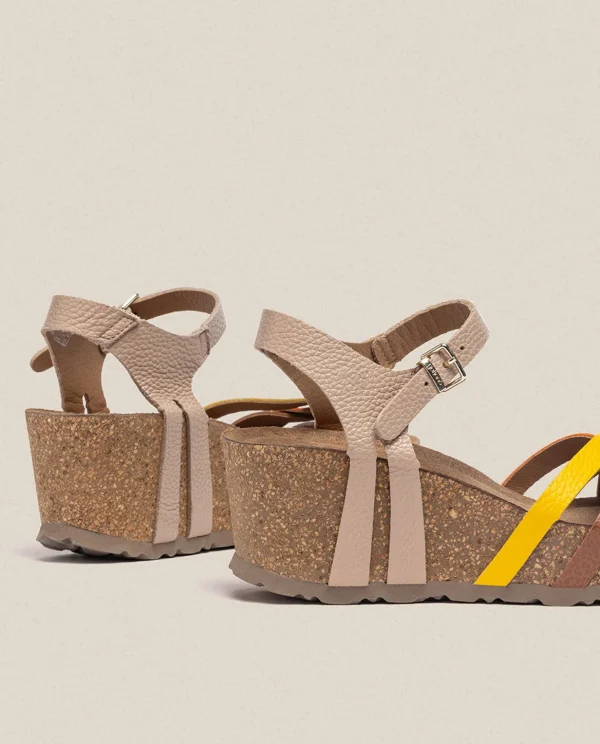 Yokono Wedge Sandal BARI-302 Beige Hot