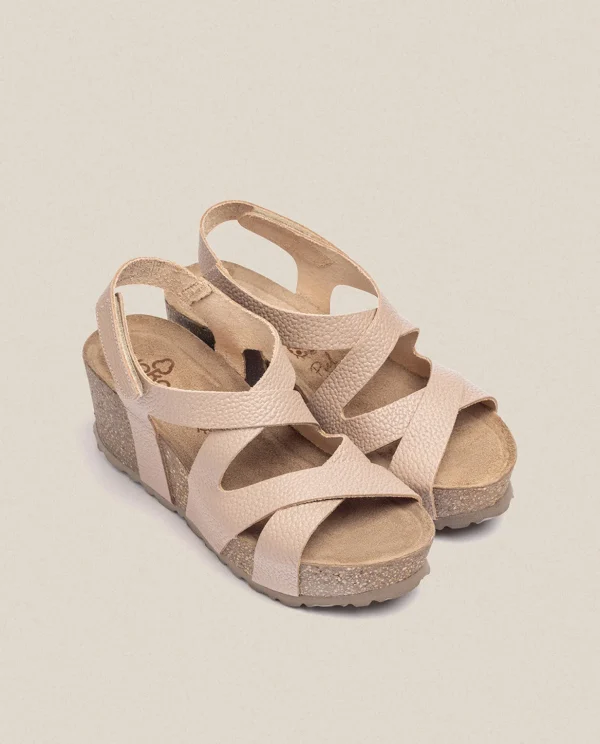 Yokono Wedge Sandal BARI-303 Beige Flash Sale