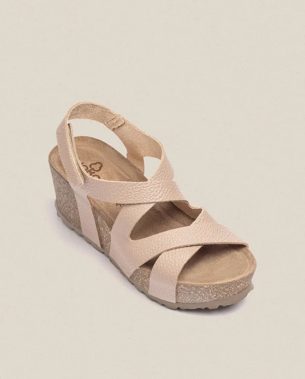 Yokono Wedge Sandal BARI-303 Beige Flash Sale