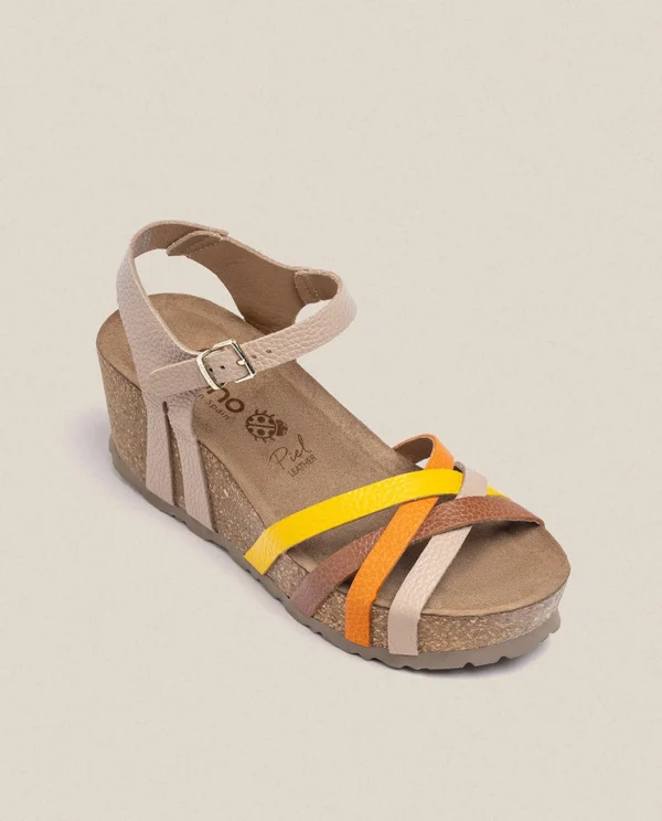 Yokono Wedge Sandal BARI-302 Beige Hot