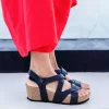 Yokono Wedge Sandal BARI-303 Black Hot