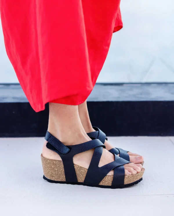 Yokono Wedge Sandal BARI-303 Black Hot