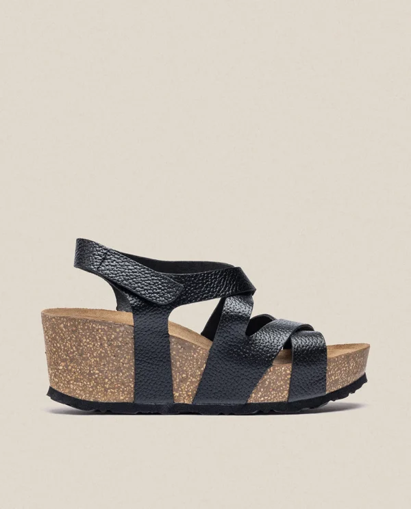 Yokono Wedge Sandal BARI-303 Black Hot