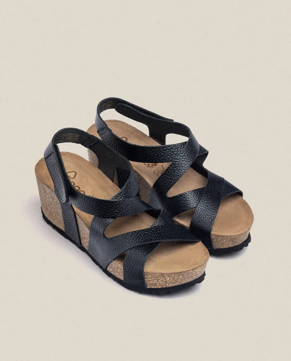 Yokono Wedge Sandal BARI-303 Black Hot