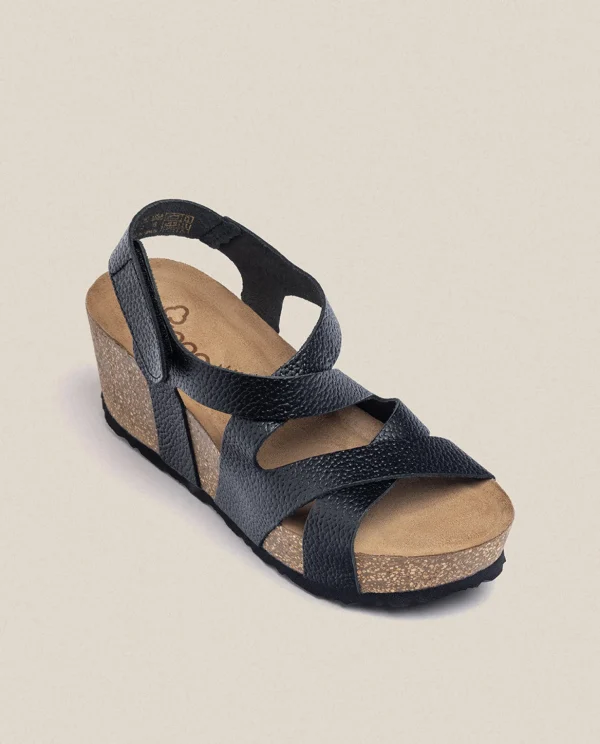 Yokono Wedge Sandal BARI-303 Black Hot