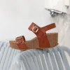 Yokono Wedge Sandal BARI-301 Brown Flash Sale