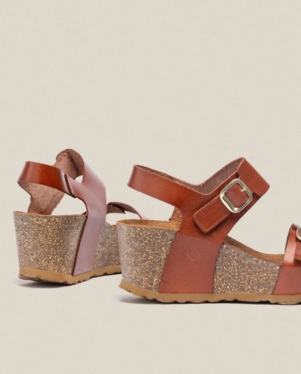 Yokono Wedge Sandal BARI-301 Brown Flash Sale