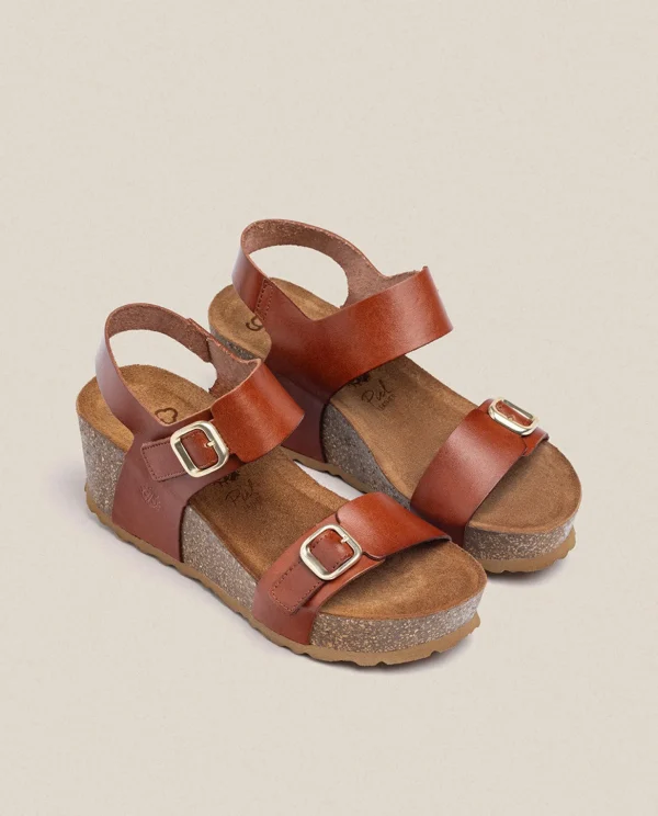 Yokono Wedge Sandal BARI-301 Brown Flash Sale