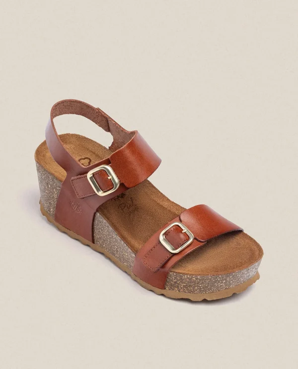 Yokono Wedge Sandal BARI-301 Brown Flash Sale
