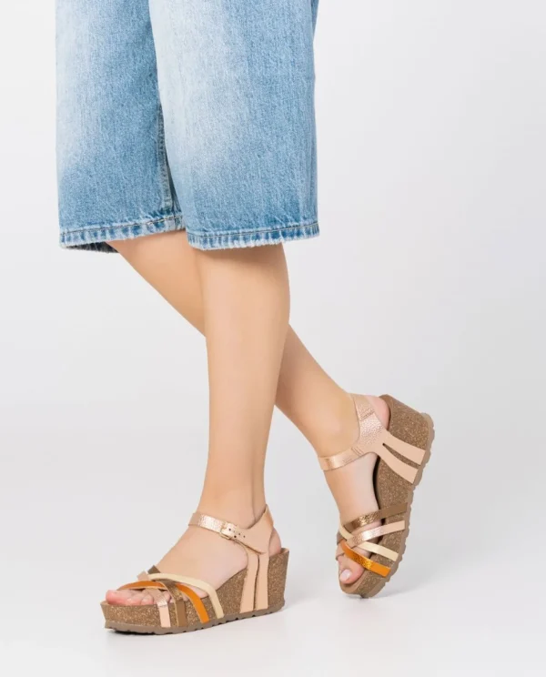 Yokono Wedge Sandal BARI-302 Pink Flash Sale