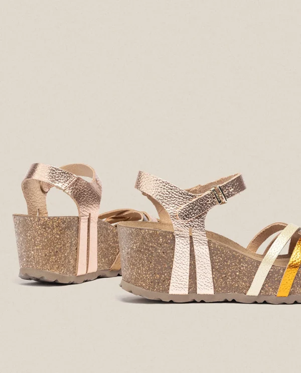 Yokono Wedge Sandal BARI-302 Pink Flash Sale