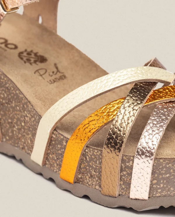 Yokono Wedge Sandal BARI-302 Pink Flash Sale