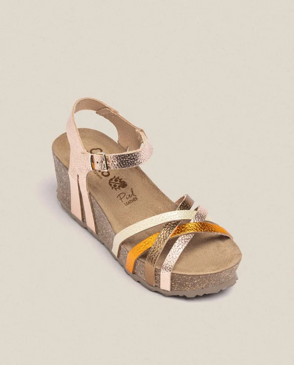 Yokono Wedge Sandal BARI-302 Pink Flash Sale
