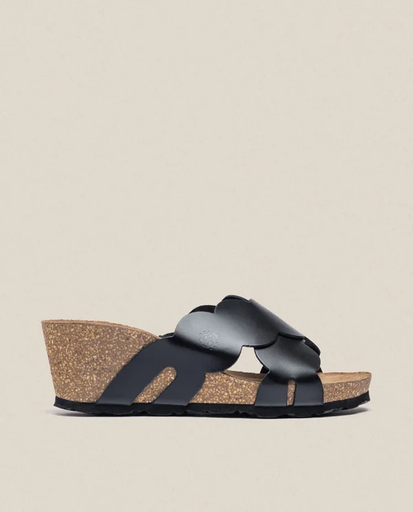 Yokono Wedge Sandal CADIZ-300 Black New