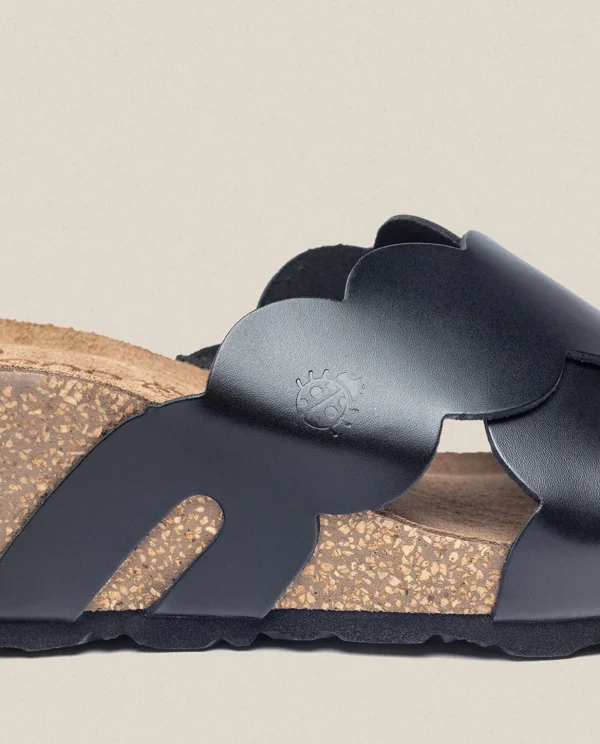 Yokono Wedge Sandal CADIZ-300 Black New