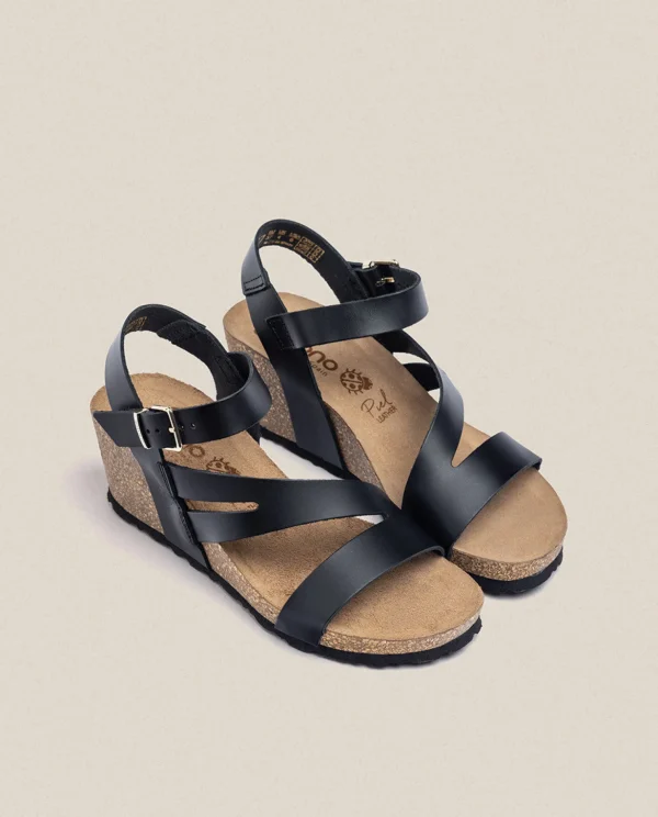 Yokono Wedge Sandal CADIZ-302 Black Hot
