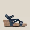 Yokono Wedge Sandal CADIZ-302 Blue Best