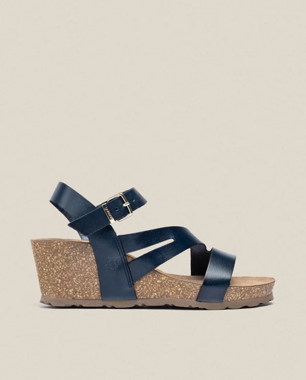 Yokono Wedge Sandal CADIZ-302 Blue Best