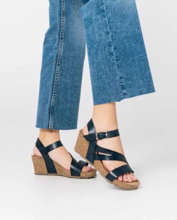 Yokono Wedge Sandal CADIZ-302 Blue Best