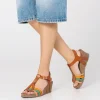 Yokono Wedge Sandal CADIZ-301 Brown Flash Sale