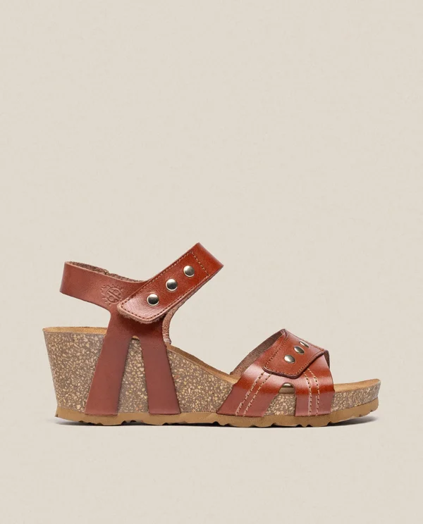 Yokono Wedge Sandal CADIZ-303 Brown Cheap