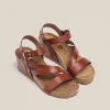 Yokono Wedge Sandal CADIZ-302 Brown Hot