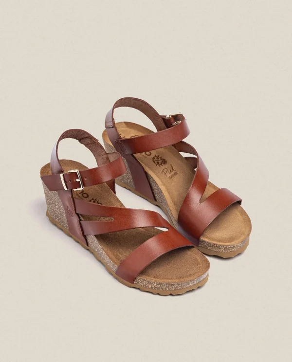 Yokono Wedge Sandal CADIZ-302 Brown Hot