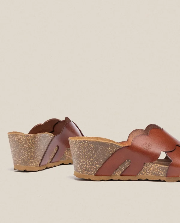 Yokono Wedge Sandal CADIZ-300 Brown Shop