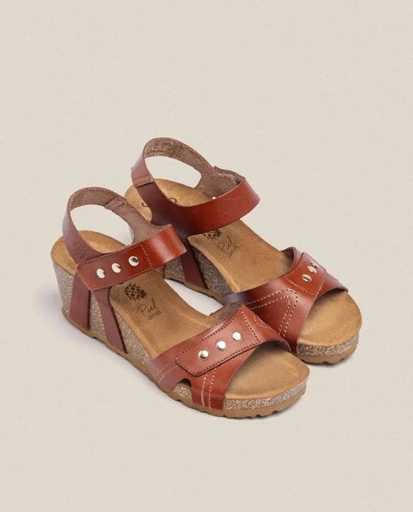 Yokono Wedge Sandal CADIZ-303 Brown Cheap