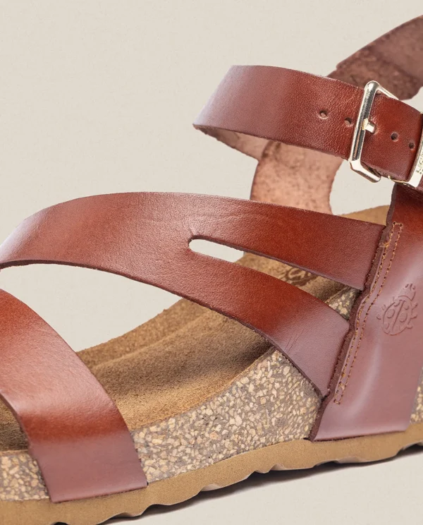 Yokono Wedge Sandal CADIZ-302 Brown Hot