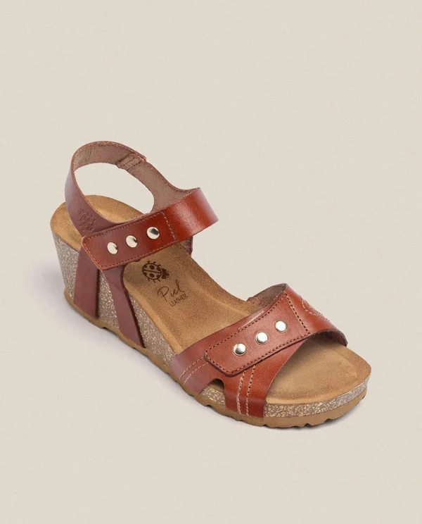 Yokono Wedge Sandal CADIZ-303 Brown Cheap
