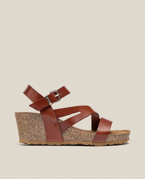 Yokono Wedge Sandal CADIZ-302 Brown Hot
