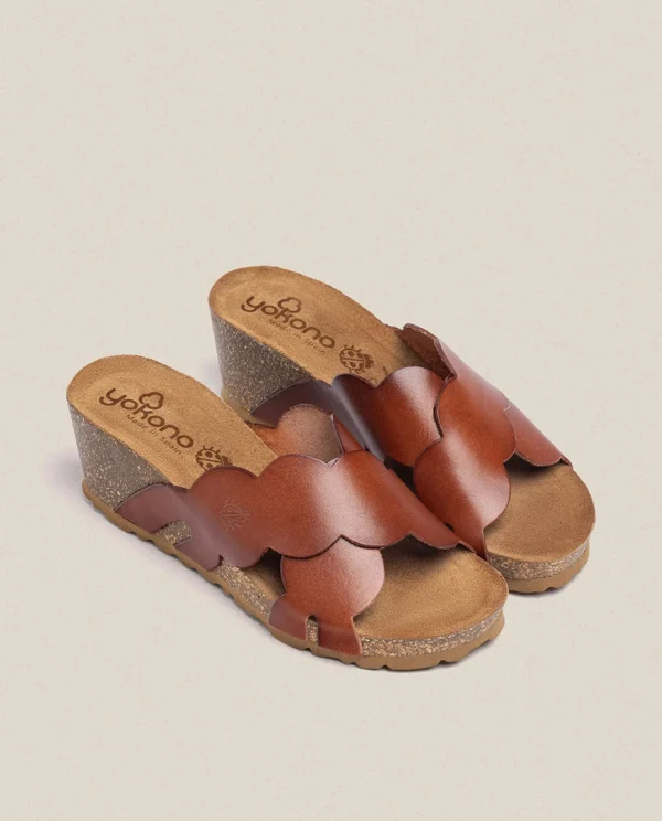 Yokono Wedge Sandal CADIZ-300 Brown Shop