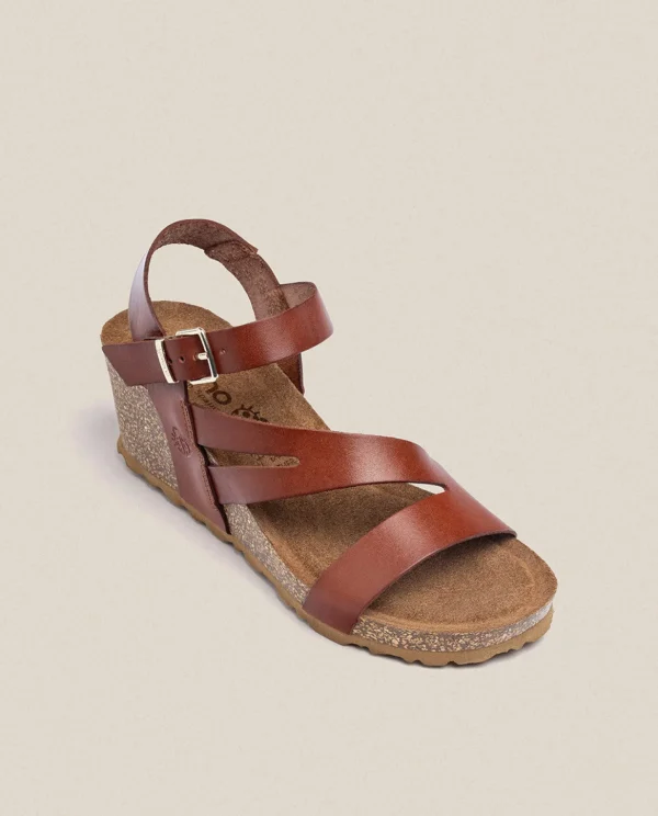 Yokono Wedge Sandal CADIZ-302 Brown Hot
