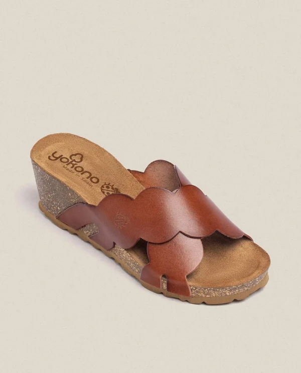 Yokono Wedge Sandal CADIZ-300 Brown Shop