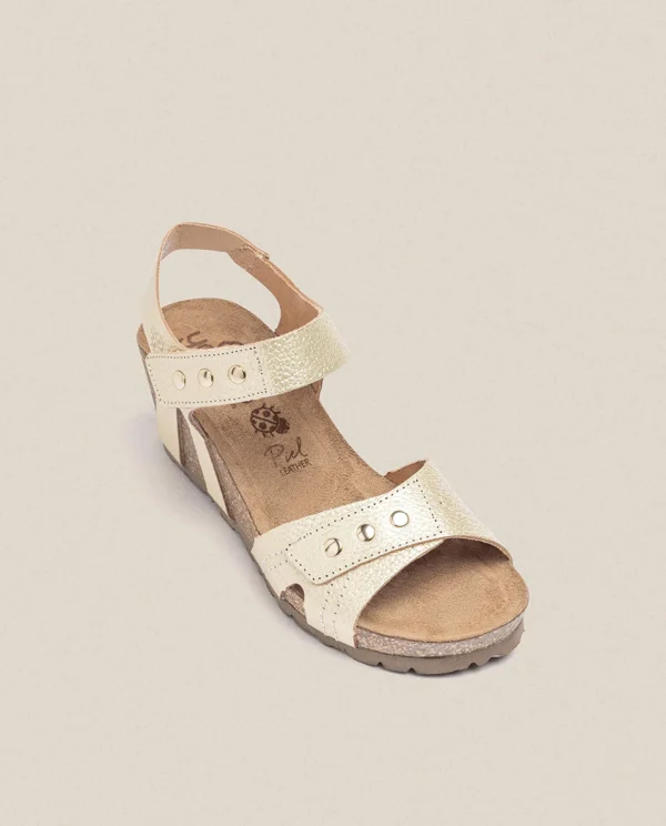 Yokono Wedge Sandal CADIZ-303 Gold Outlet